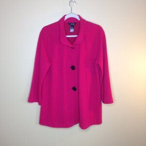 Ali Miles Button Front Tunic Blazer Jacket Large